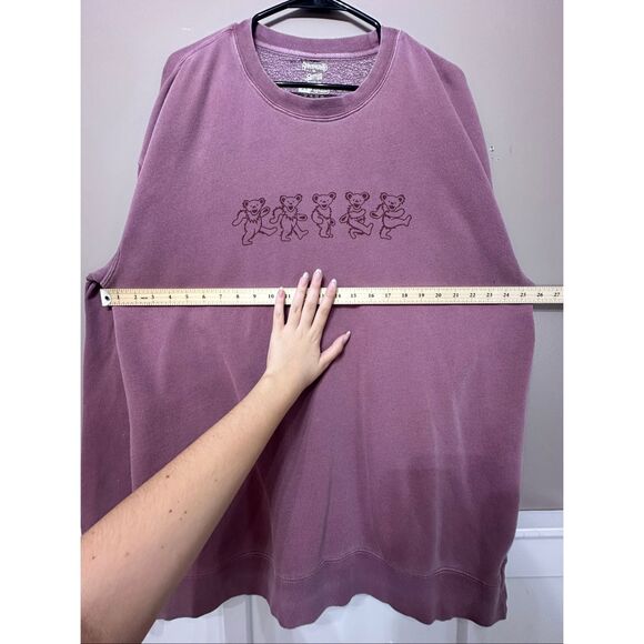 Grateful Dead x Section 119 Collab Maroon Dancing Bears Crewneck Sweatshirt XXL - Picture 6 of 14